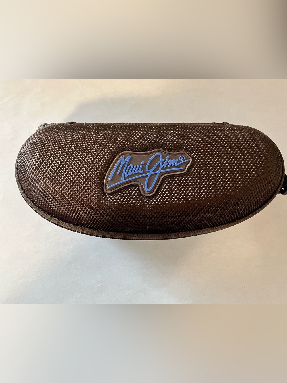 Maui Jim Brown Textured Sunglasses Large Case with Cleaning Cloth